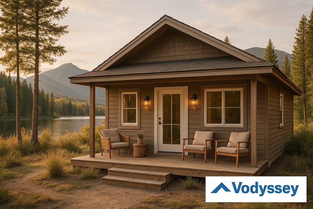 A beautifully maintained vacation home in a scenic location, echoing lifestyle and financial freedom through short-term rental investing