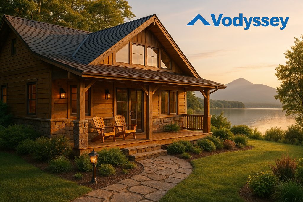 Beautiful inviting vacation home in a scenic setting reflecting Vodyssey's accelerated investment system